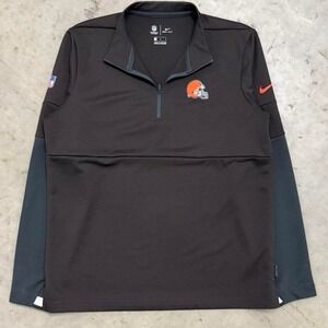Cleveland Browns Nike NFL On Field Quarter Zip Performance Sweatshirt